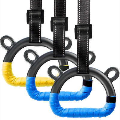 Brightly colored children's fitness rings for safe and fun exercise equipment for kids.