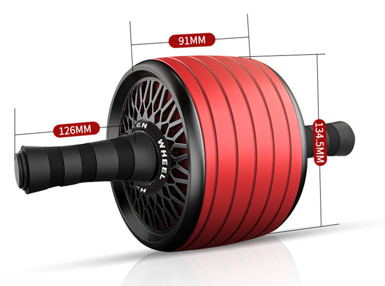 abs wheel home fitness equipment design showing dimensions for effective core training at home.