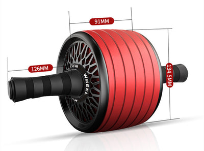 abs wheel home fitness equipment design showing dimensions for effective core training at home.