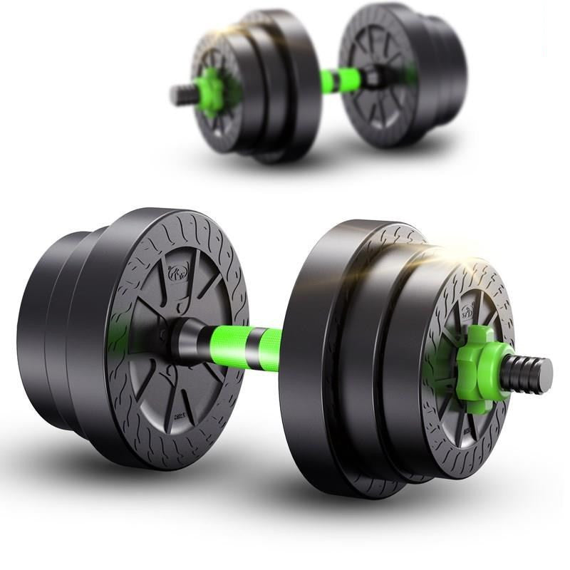 Detachable Fitness Equipment Home - black and green detachable dumbbell set for home workouts